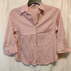 COPY - Pink Checkered Eddie Bauer button-up blouse size medium petite